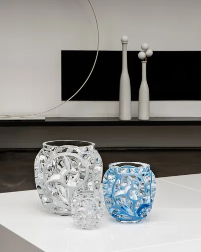 Lalique Tourbillions Grand Vase In Blue