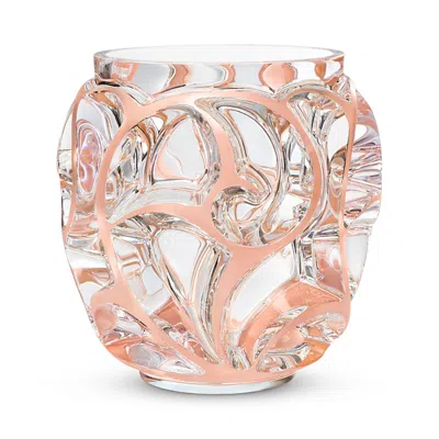 Lalique Tourbillons Grand Vase In Pink