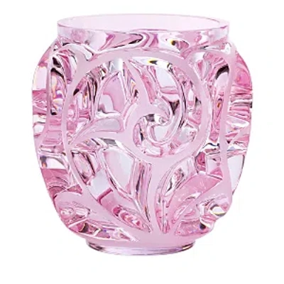 Lalique Tourbillons Pink Luster Vase