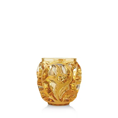 Lalique Tourbillons Small Vase In Gold