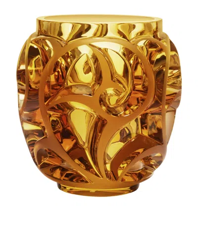 Lalique Tourbillons Vase In Orange
