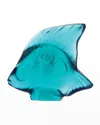 Lalique Turquoise Fish In Lt Turquoi