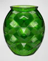 Lalique Turtle 10.5" Vase, Amazon Green
