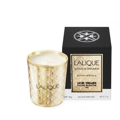 Lalique Unisex Noir Premier Plume Blanche 6.7 oz Scented Candle 7640171197050 In Multi