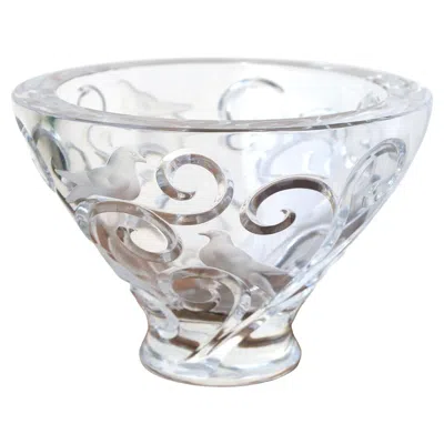 Pre-owned Lalique "verone" Crystal Bowl In Transparent