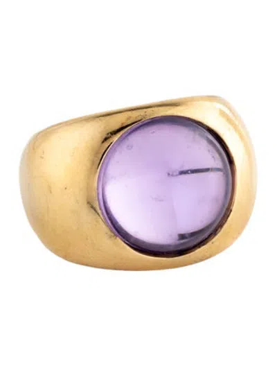 Pre-owned Lalique Vintage Crystal Cocktail Ring In Multicolor