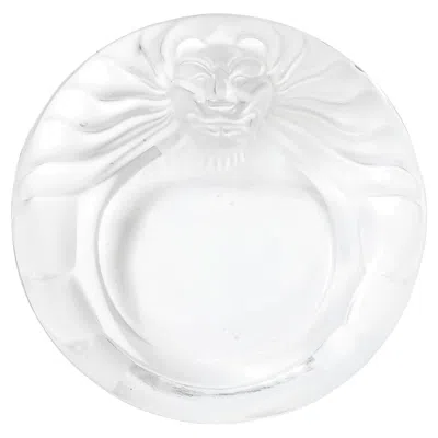 Pre-owned Lalique Vintage  Tete De Lion Glass Dish In Gray