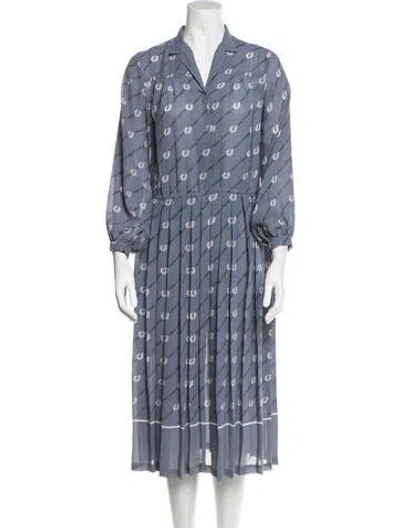 Pre-owned Lalique Vintage Midi Length Dress In Gray