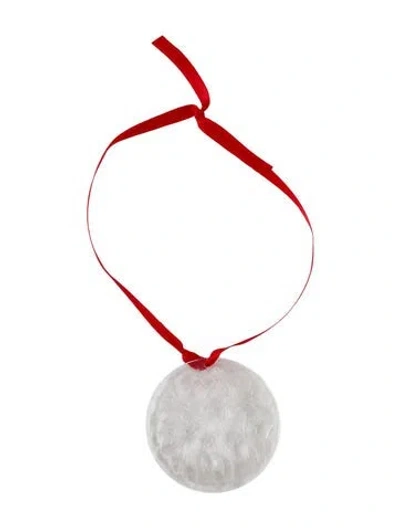 Pre-owned Lalique Vintage Noel 1988 Mistletoe Ornament In Transparent