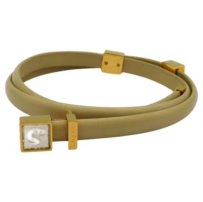 Pre-owned Lalique Vintage Ondine Thin Belt In Brown