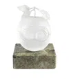 Lalique X René Magritte Left Masked Apple Sculpture In White