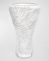 Lalique Zebra Crystal Vase In Transparent