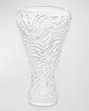Lalique Zebre Vase, Satin Finish In Transparent