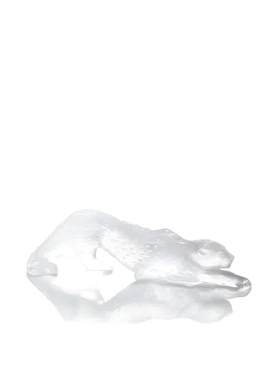 Lalique Zeila Panther Crystal Sculpture In Transparent