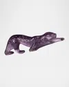 Lalique Zeila Small Panther Sculpture In Purple