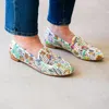 Lalisa Women's Floral Print Loafers In White Floral In Multi