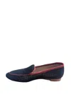 Lalisa Women's Sofia Suede Loafer In Suede Navy/ Papaya In Multi