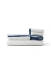 Lalo 100% Organic Hooded Towel + Washcloth 2-pack In Coconut / Blueberry