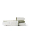 Lalo 100% Organic Hooded Towel + Washcloth 2-pack In Coconut / Sage