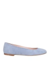 Laly Harper Woman Ballet Flats Sky Blue Size 11 Leather