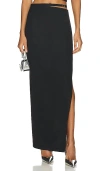 Lama Jouni Buckle Strap Skirt In 黑色
