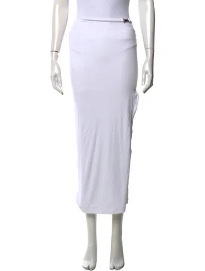 Pre-owned Lama Jouni Long Skirt In White