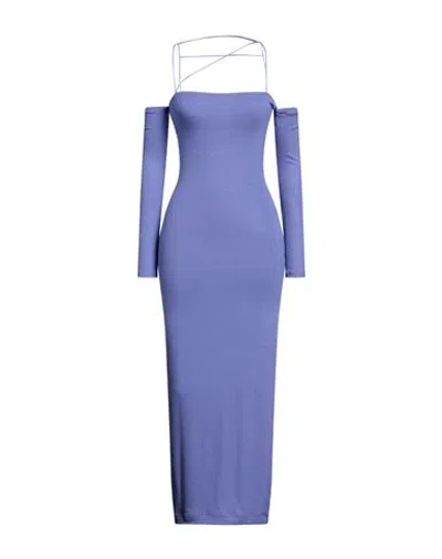 Lama Jouni Woman Midi Dress Mauve Size L Viscose, Elastane In Purple