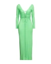 Lama Jouni Woman Midi Dress Acid Green Size L Cotton