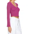Lamade Abbey Button Up Cardigan In Magenta In Pink