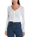 Lamade Abbey Button Up Cardigan In White