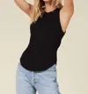 Lamade Aida Racer Front Tank Top In Black In Black