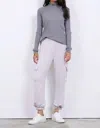 Lamade Andre Long Sleeve Snap Turtleneck Top In Peppercorn In Multi