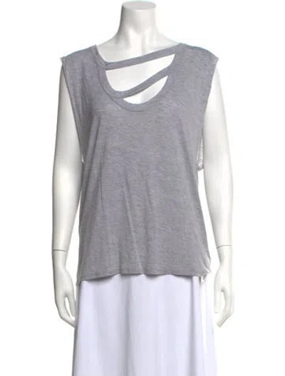 Pre-owned Lamade Asymmetrical Sleeveless Top In Grey