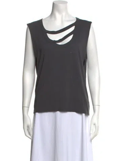 Pre-owned Lamade Asymmetrical Sleeveless Top In Grey