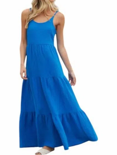 Lamade Bria Slip Midi Dress In Sapphire Blue