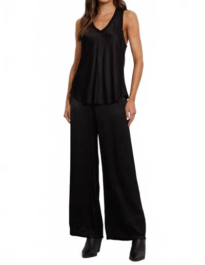 Lamade Call Chill Silky Wide Leg Long Pants In Black