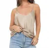Lamade Cecilia You Back Satin Tank In Oak Bark In Multi