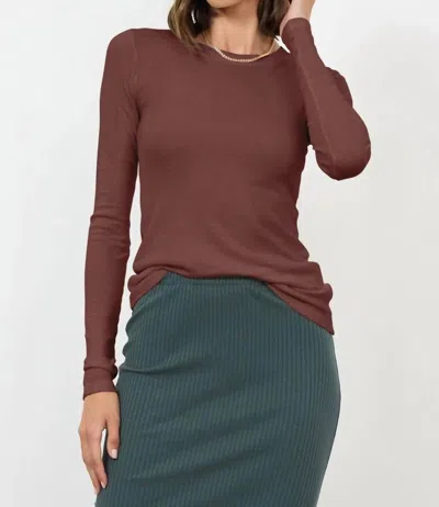 Lamade Classic Long Sleeve Thermal Top In Hazelnut In Brown