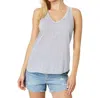 Lamade Cooper V Racer Tank Top In Heather Grey In Grey