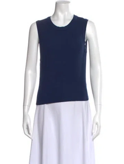 Pre-owned Lamade Crew Neck Sleeveless Top In Blue