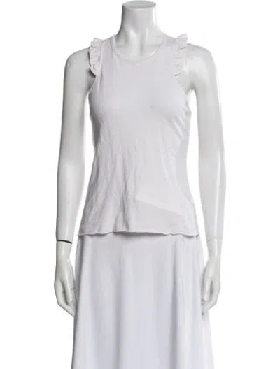 Pre-owned Lamade Crew Neck Sleeveless Top In White