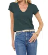 Lamade Deep V-neck Tee In Pine Green In Gold