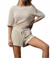 Lamade Dixie Canyon Stripe Short In Dove In Neutral
