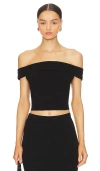 Lamade Don't Think Twice Off Shoulder Top In Black
