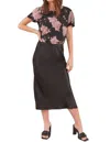 Lamade Dorit Silky Slip Skirt In Black In Black