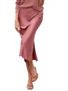 Lamade Dorit Silky Slip Skirt In Rose Gold In Multi