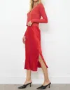 Lamade Dorit Silky Slip Skirt In Sahara In Brown