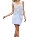 Lamade Elio Crop Camisole In Soft Sky In White