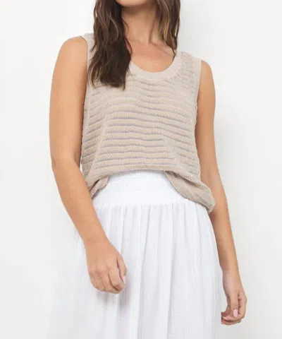 Lamade Eva Stripe Tank Top In Oak Bark In Neutral