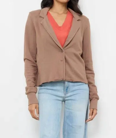 Lamade Fern Knit Blazer In Driftwood In Brown